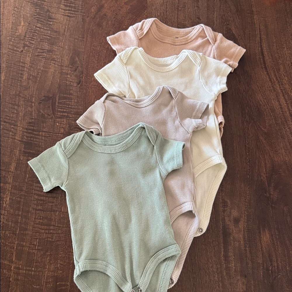 3M Ribbed Sleeveless Bodysuit 4pcs